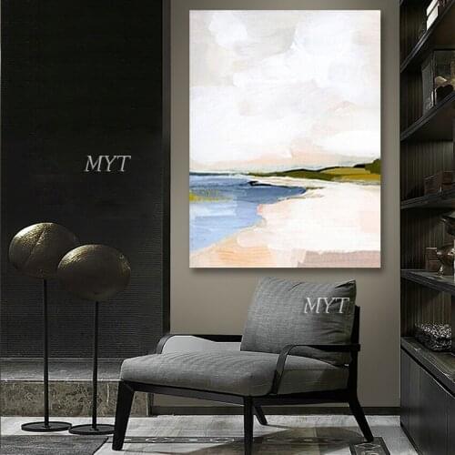 Frameless Hand Painted Knife Oil Painting on Canvas Large Landscape Palette Living Room Modern Abstract Mural 3D Painting