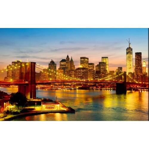 Brooklyn night The wooden puzzle 1000 pieces ersion jigsaw puzzle white card adult childrens educational toys
