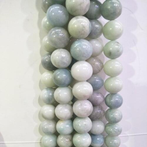 Good Quality 10/12/14/16mm Natural Aquamarines Beads For Jewelry Making Strand 16'' Round Loose Aquamarin Stone Beads DIY Craft