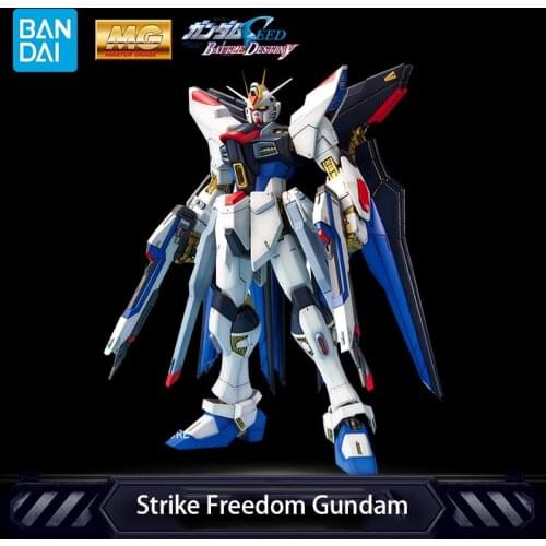 Bandai Gundam Assembled Toy MG 1/100 Strike Freedom Gundam with Stand Figure Decoration Model Gift