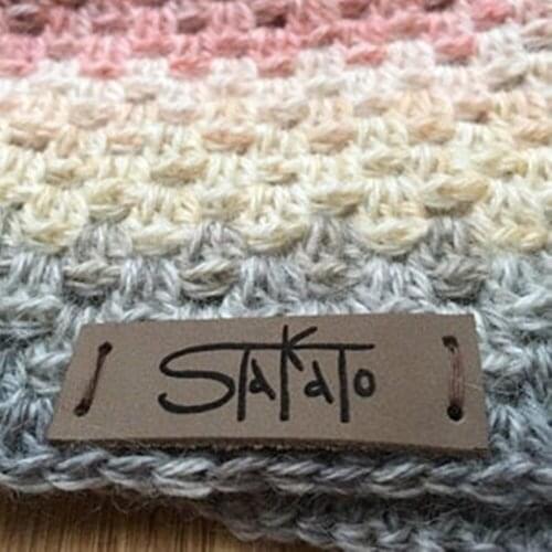 Personalize Custom garment labels, leather labels，Leather labels for knitted and crocheted items，Knitting Labels