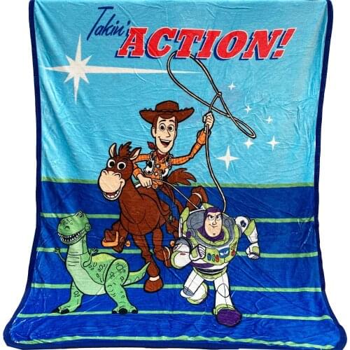 Cartoon Toy Story Sherpa Blanket Disney Anime Thickened Double-layer Home Textiles Bedroom Home Decoration Kids Children Gifts