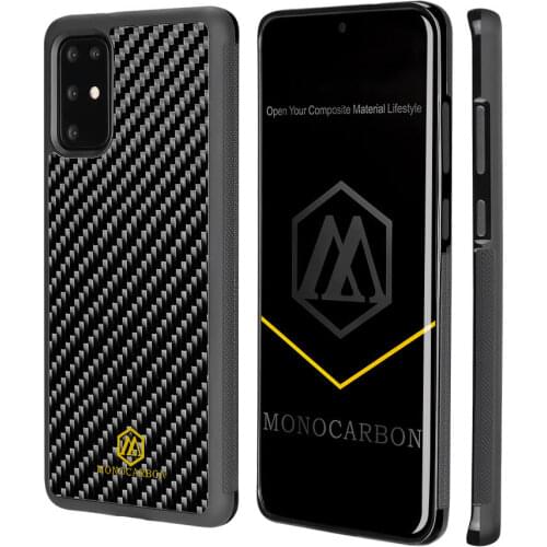 MONOCARBON Real Carbon Fiber Case for Samsung S20 S20+ S20 Ultra Anti Slide- Non Slip Carbon Fibre Case Anti Slip Cover