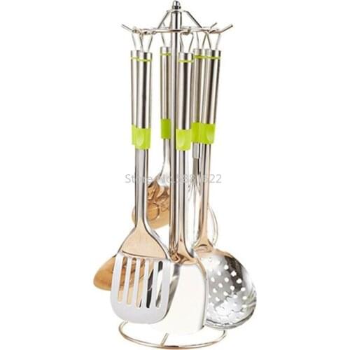 7 pcs Home Kitchen Accessories Set Stainless Steel Cooking Tools Set Spatula Shovel Kitchenware Gadgets