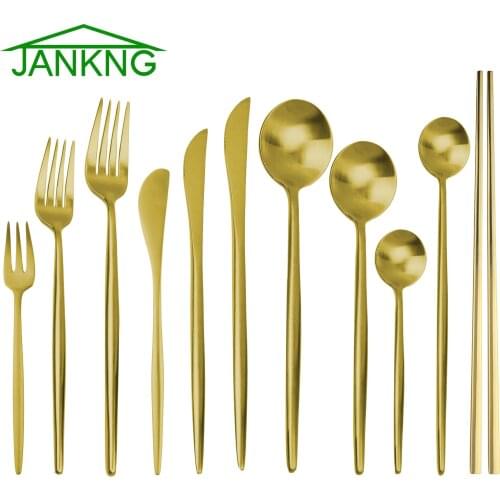 Gold Dinnerware Set 304 Stainless Steel Cutlery Set Western Food Tableware Luxury Fork Teaspoon Knife Cutlery Set Drop shipping
