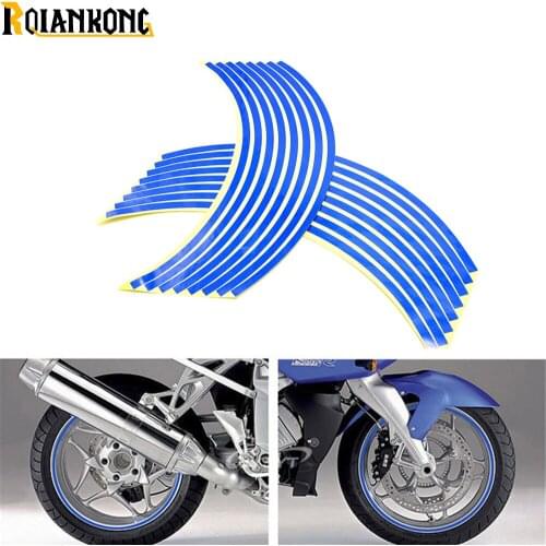 Motorcycle Wheel Sticker 17" 18" Reflective Decals Rim Tape Bike Car Styling For YAMAHA HONDA BMW Wholesale