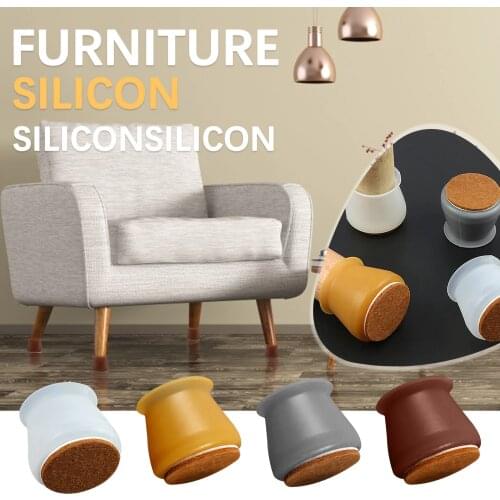 Floor Protectors Chair Leg Caps Cover Feet Pads Furniture Table Covers Socks Floor Protectors Round Bottom Non-Slip Cups