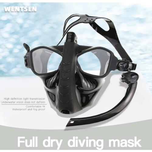 2021 NEW Snorkeling Diving Masks tube dive set Swimming goggles Underwater aspirator equipment full face Mask Water proof