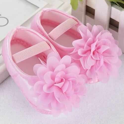 New Children Toddler Kid Baby Girl Cute Chiffon Flower Shoes Newborn Baby Shoes Soft Cotton Anti-slip Zapatillas Ходунки Детские