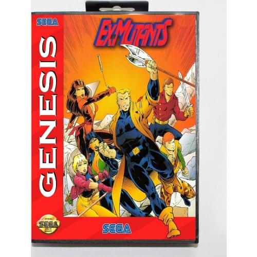 New Arrival 16 bit Sega MD game Cartridge with Retail box - Ex-Mutants game card for Megadrive Genesis system
