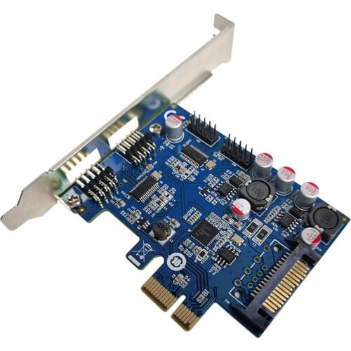 PCIe 4 Ports Usb External 2 Port 9pin Internal 9pin USB2.0 Expansion Card Bluetooth WIFI PCI-E Adapter Converter Expansion Card