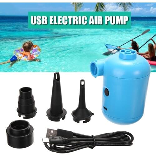 DC 5V USB Portable Air Pump Air Mattress Pumps Quick Inflate Deflate For Inflatable Boats Paddling Pool Electric Inflatable Pump