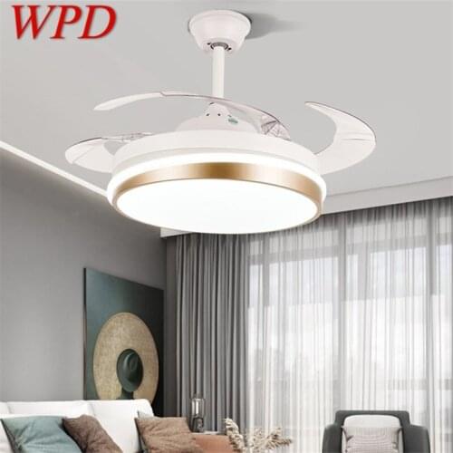 WPD Ceiling Fan Light Invisible Lamp With Remote Control Modern Simple LED For Home Living Room