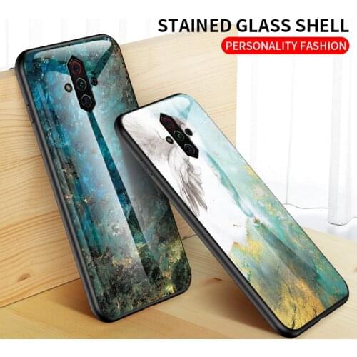 Luxury Marble Glass Phone Case for Nubia Z18 Z18mini Back Cover Coque for Nubia Z17 Mini Nubia Z17S Z17minis Play Anti-fall Case