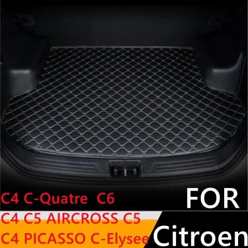 Sinjayer Waterproof Car Trunk Mat Tail Boot Cargo Pad Liner For Citroen C4 C-Quatre C5 C4 AIRCROSS C4 PICASSO C-Elysee C5 C6