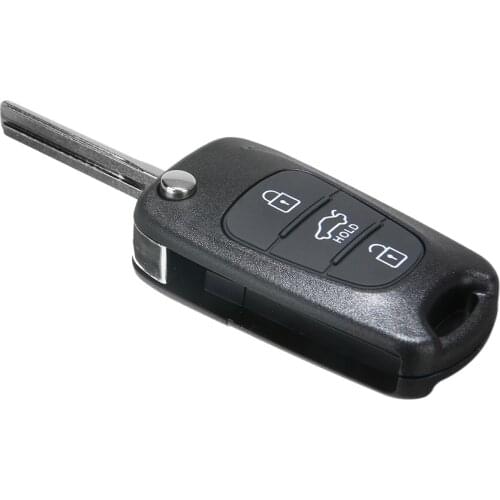 For KIA Rondo Sportage Soul Rio 3 Button Flip Folding Remote Key Fob Shell Case Replacement Car Key Cover