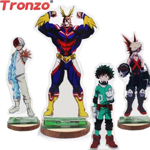 Tronzo My Hero Academia All Might Midoriya Izuku Bakugou Katsuki Todoroki Shoto Acrylic Stand Figure Model Plate Holder Toys