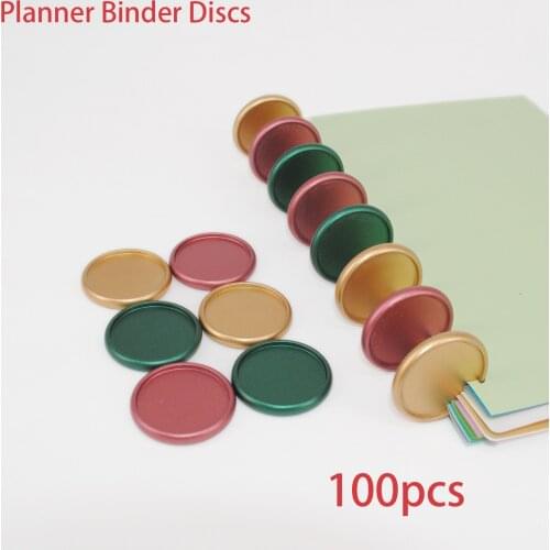 100pcs 35mm Mushroom Planner Discs Binder Expander Rings for Notebook Binding Buckle DIY Planner Accessories Rings Binder Discs