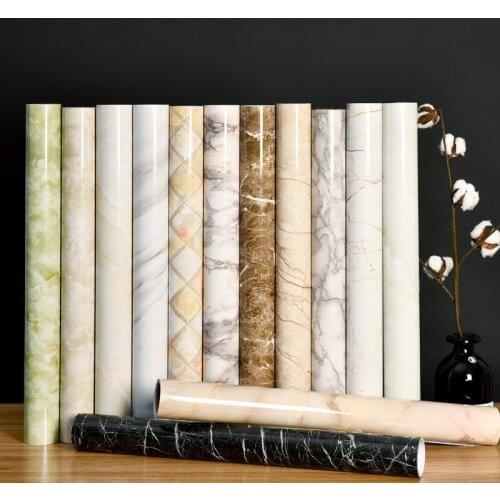 3M/5M/10M Kitchen Marble Contact Paper PVC Wall Stickers Marble Countertop Stickers Bathroom Self Adhesive Waterproof Wallpaper