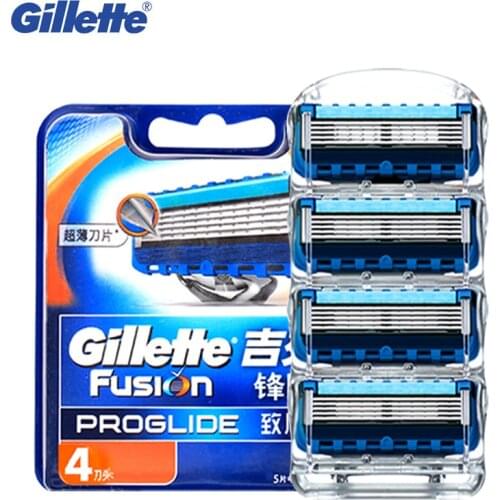 4 Pcs Gillette Sharp Shaving Razor Blade Safety Fusion Proglide Flexball MenS Face Beard Shaver Cassette Blades Manual Refills