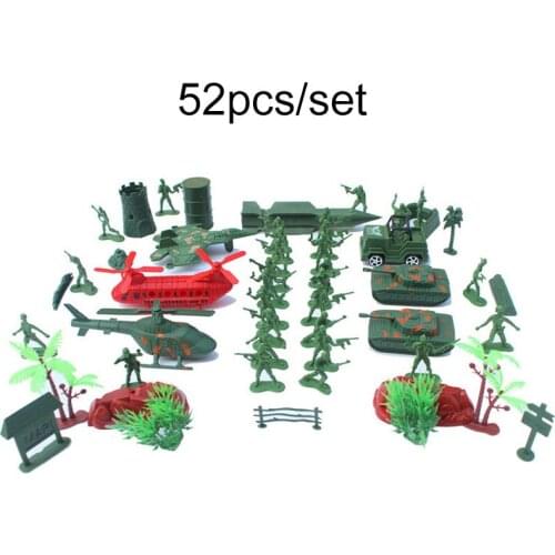 52pcs/set Soldier Model Sandbox Game Kids Military Array Model Toys Army Men Figures Model Action Figure Toys For Children Boys