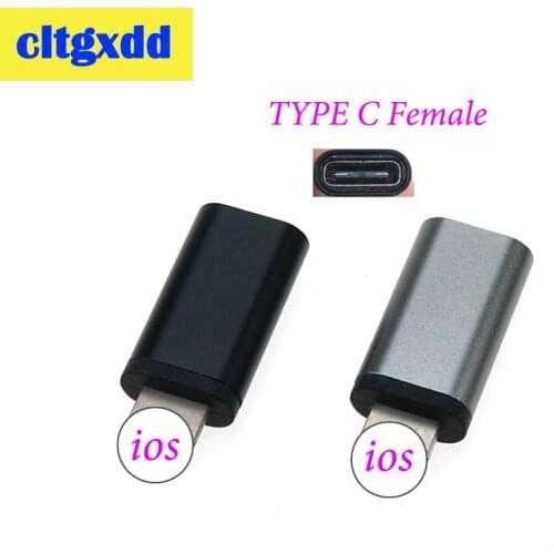 Cltgxdd USB C Female To IOS Male Adapter For Apple IPhone X XR XS 8 7 6 6S Plus Type-c To 8pin Charging Charger Cable Converter