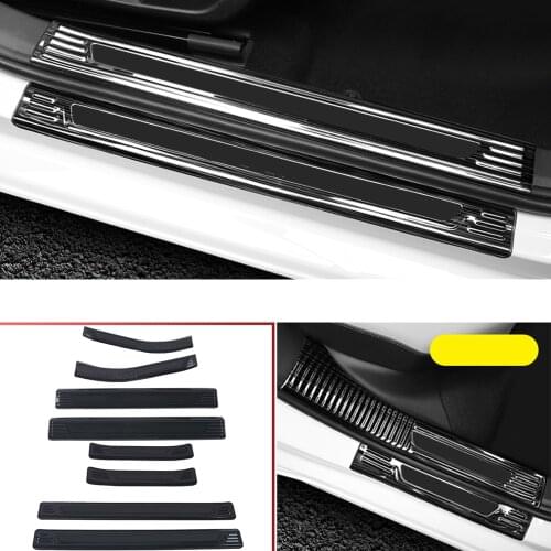 Car Accessories 8PCS Stainlesss Steel Inner & Outer Door Scuff Plate Threshold Trim for Volkswagen VW Golf 8 MK8 2020 2021