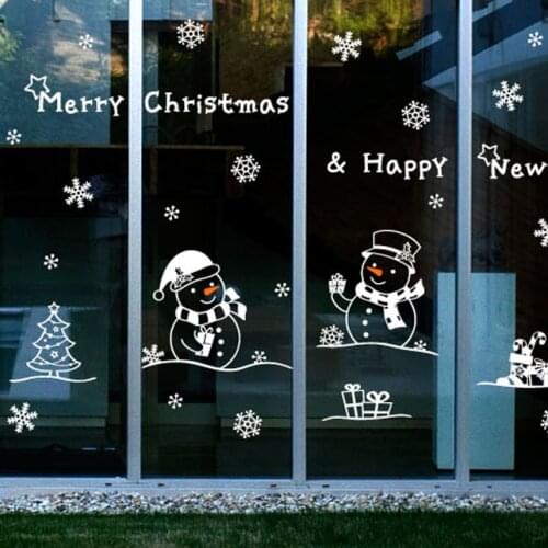 Large Christmas Sticker X mas Decal Posters Vinyl Wall Decals Decor Mural Glass Shop Window Home Decoration
