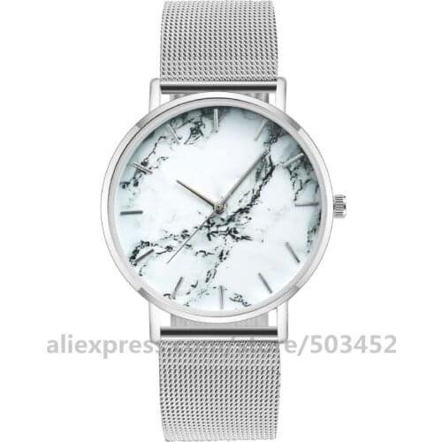 100pcs/Lot Simple No Logo Unisex Watches Mesh Belt Watch Fashion Round Dial Strip Scale Watches For Women Men Clock Wholesale