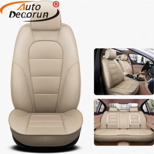 AutoDecorun Custom Leather Covers Seat for Ford Mondeo mk4 2015-2018 Automobiles Seat Cover Cowhide Car Seat Cushion Accessories