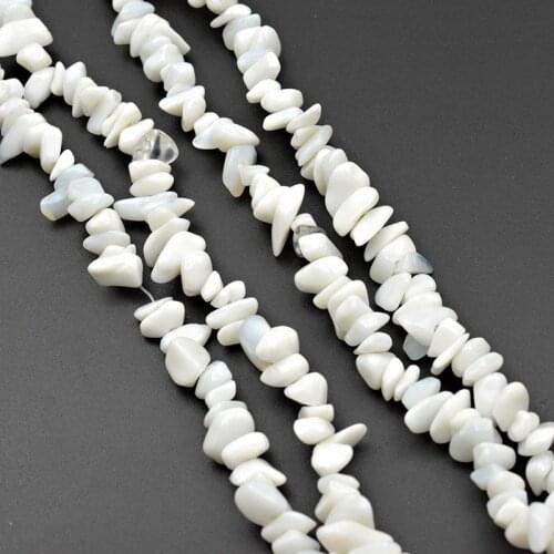 Freeform Chip Porcelain White Gravel Shape Freeform Gem Stone 5-8mm for DIY Necklace Bracelet Jewlry Making Beads Strand 16"