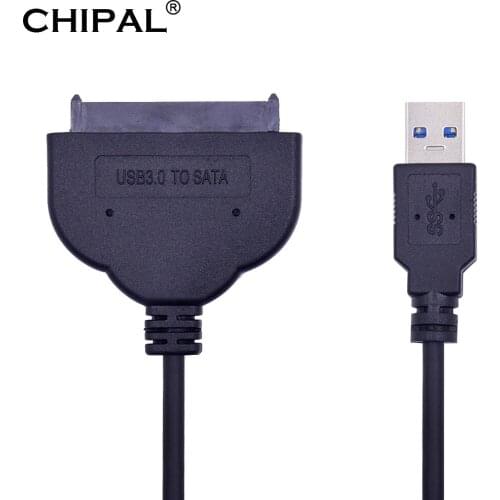 CHIPAL 10PCS 5Gbps USB 3.0 to SATA 3.0 Cable Adapter USB3.0 to Serial ATA III 7+15 22Pin Converter for 2.5" HDD Hard Disk SSD