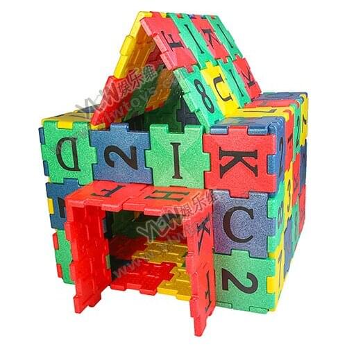 DIY EPP block mats Interlocking digital pad for kids indoor playground soft toys YLW-EPP181122