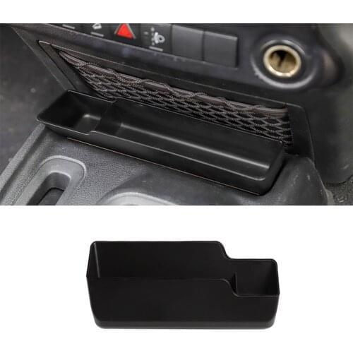 For Jeep Wrangler JK 2011 2012 2013 2014 2015 2016 2017 2/4-Door Gear Shift Front Storage Box Organizer Car Accessory ABS Black