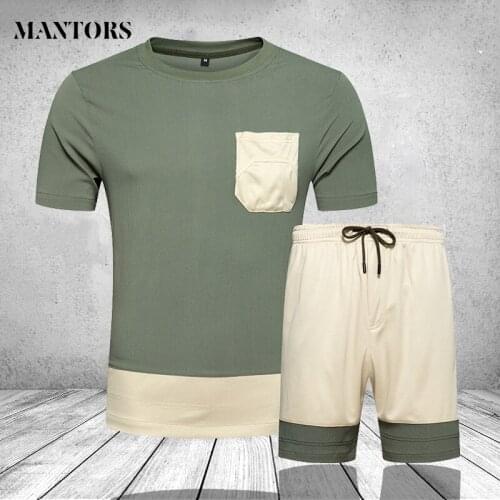 Mens Set Summer Tracksuit Men T Shirt Tops Shorts Track Suit Sportswear Hip Hop Casual Sports Suit Conjunto Masculino Plus Size