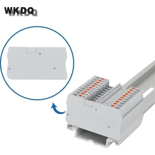 1Pc D-PT1.5 Barrier Plate For PT 1.5 Push-in Wire Electrical Connector Din Rail Terminal Block Accessories End Cover D-PT 1.5