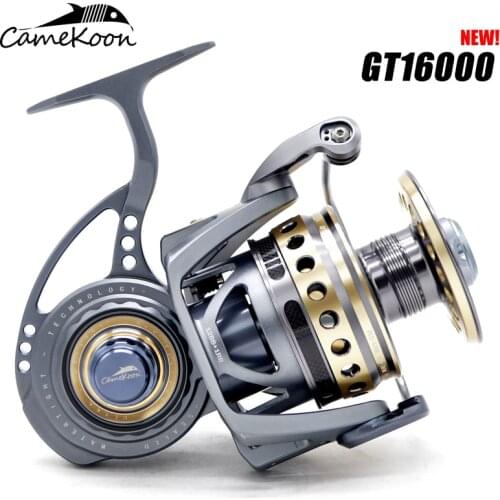 CAMEKOON All Aluminium Alloy Spinning Reel 30kg Carbon Drag 12+1 Ball Bearings High Speed Salt Water Resistant Fishing Reel