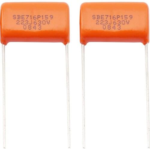 CDE Sprague Orange Drop Capacitors Tone Caps Polypropylene .022uF 716P 223J 630V for Guitar or Bass (Set of 2)
