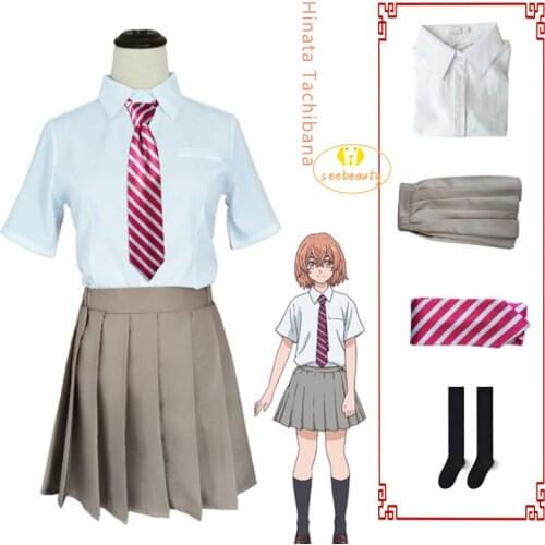 Tokyo Revengers Hinata Tachibana Cosplay Costume Girls Skirt Set JK School Suit Uniform Halloween Anime Dress Party Outfit