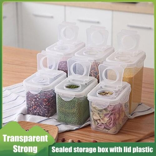 Kitchen Storage Box Transparent Moisture-Proof And Fresh-Keeping Sealed Storage Tank Kitchen Dry Food Organizer Container Z61