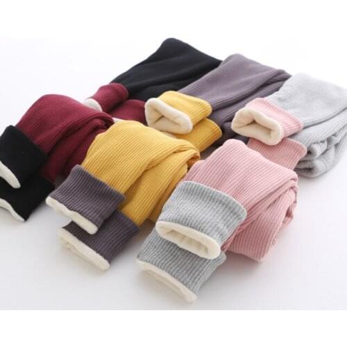 Girls Leggings Warm Winter Thicken Velvet Pants for Girls Elastic Waist Fashion Skinny Pants Kids Trousers Toddler Baby Legging