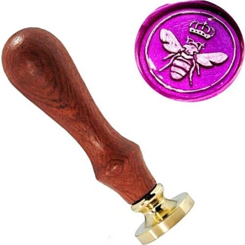 Cute Bee with Queen Insect Wax Seal Stamp Gift Packing Greeting Card Love Letter Party Invitation