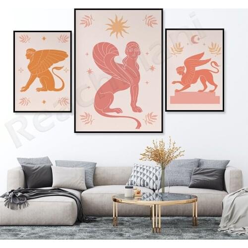 Marble statue modern style poster, decorative mural Bohemian minimalist art, sculpture Greek antique mythological decorative pos