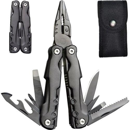Multitool Pliers Knife Camping Survival Knife Gifts for Men Dad Husband Multitools with Knife Pliers Scissors Saw Screwdriver