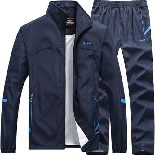 2021 Men`s Sportswear Running Sets Jacket +Pants 2pcs Gym Clothing Outwear Training Basketball Track Suit Joggers Sport Suit Men