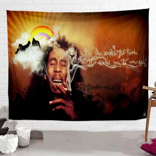 Bob Marley Concert Party Banners Reggae Poster Hanging Cloth Printing Flags Rock Music Tapestry Mural Wall Hanging Home Decor