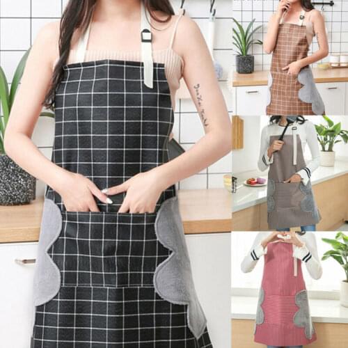New Waterproof Anti-oil Household Aprons Women Druable Adjustable Apron Kitchen Restaurant Cooking Bib Aprons