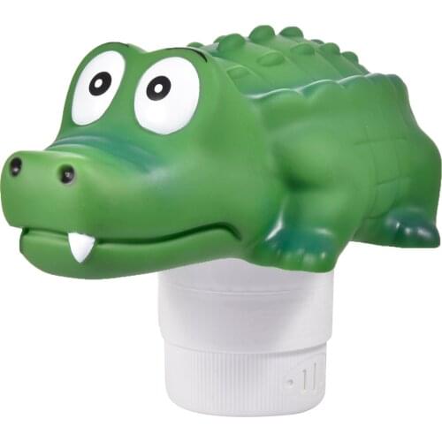 Swimming Pool Chlorine Floater Swimming Pool Vinyl Floating Cute Crocodile Animal Swimming Pool Diffuser Chlorine Dispenser