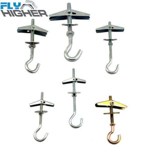 Ceiling hook, Hollow block Spring toggle wing anchor with hook