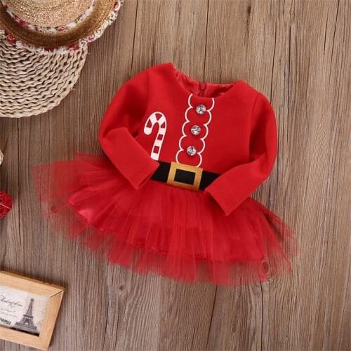 Baby Girl Casual Dress Childrens Tulle Long Sleeve Warm Christmas Party Dress